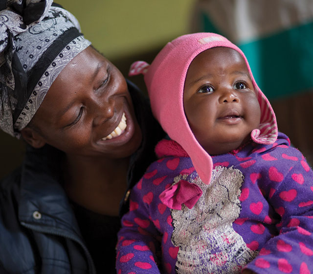 Siphiwe Khumalo, 37, and her newborn baby, Lundiwe. 