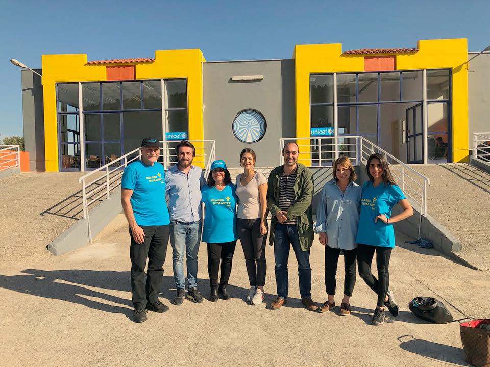 Latifa Woodhouse and family visit Lesvos, Greece and the new UNICEF Blue Dot facility