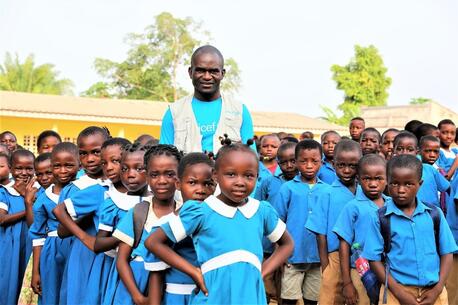 Schoolchildren in Cameroon on May 21, 2024.