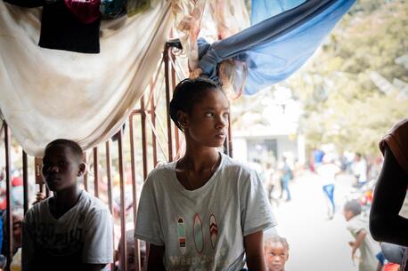 Violence forced Solona, 14, to flee from her home in a commune just south of Port-au-Prince. 