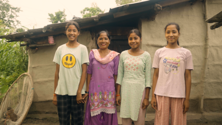 A mother and her children in Nepal, where UNICEF is supporting efforts to provide better outcomes for children suffering from noncommunicable diseases including Sickle Cell Disease. 