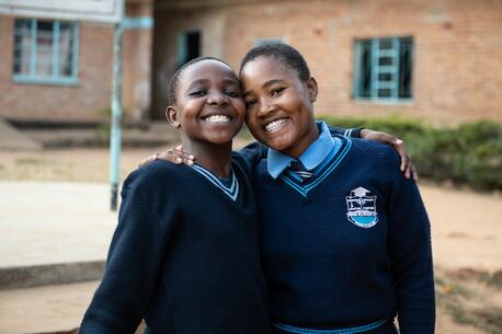 Students at Bandawe Girls' Secondary School in Malawi.