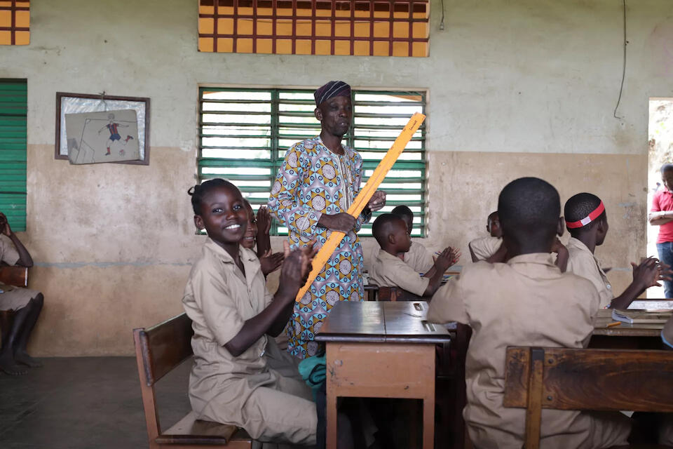 Ganirath, 14, was able to stay in school thanks to a UNICEF cash transfer program helping families in Benin.