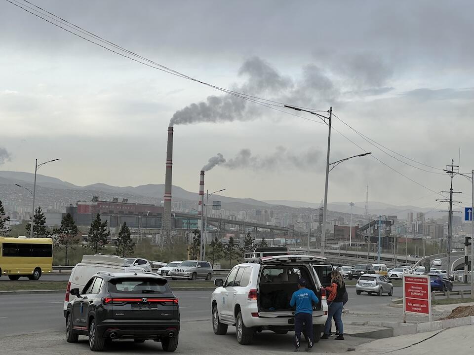 Industrial smokestacks spew smoke in Ulaanbaatar, Mongolia's capital city, and one of the world's most polluted.