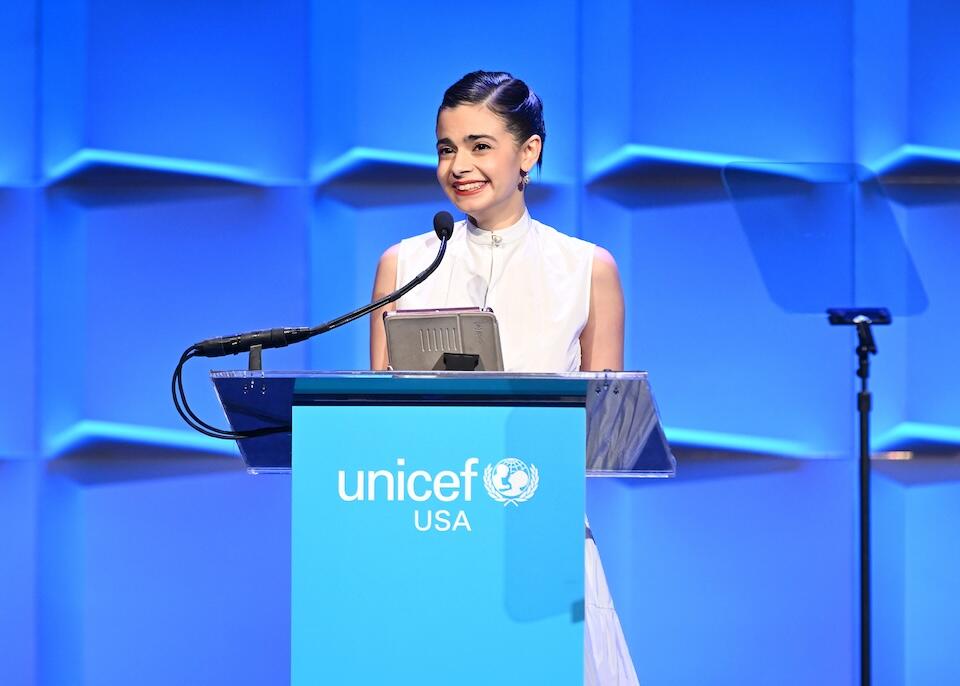 UNICEF Ambassador Aria Mia Loberti.