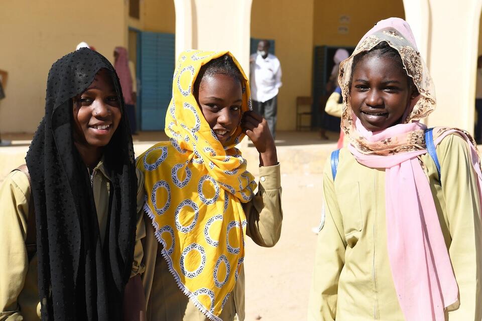 Children at the playground of their school Dobro, in Abeche, in the East of Chad.