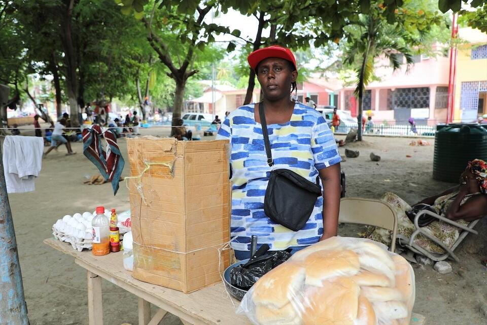 Rosemirienne, 41, a mother of nine, was forced to leave everything behind due to the crisis in Haiti.