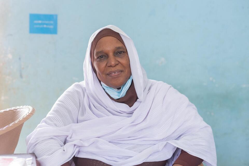 Eshan, an assistant nutritionist at a UNICEF-supported mobile clinic in Adama locality, Atbara, River Nile state, Sudan.