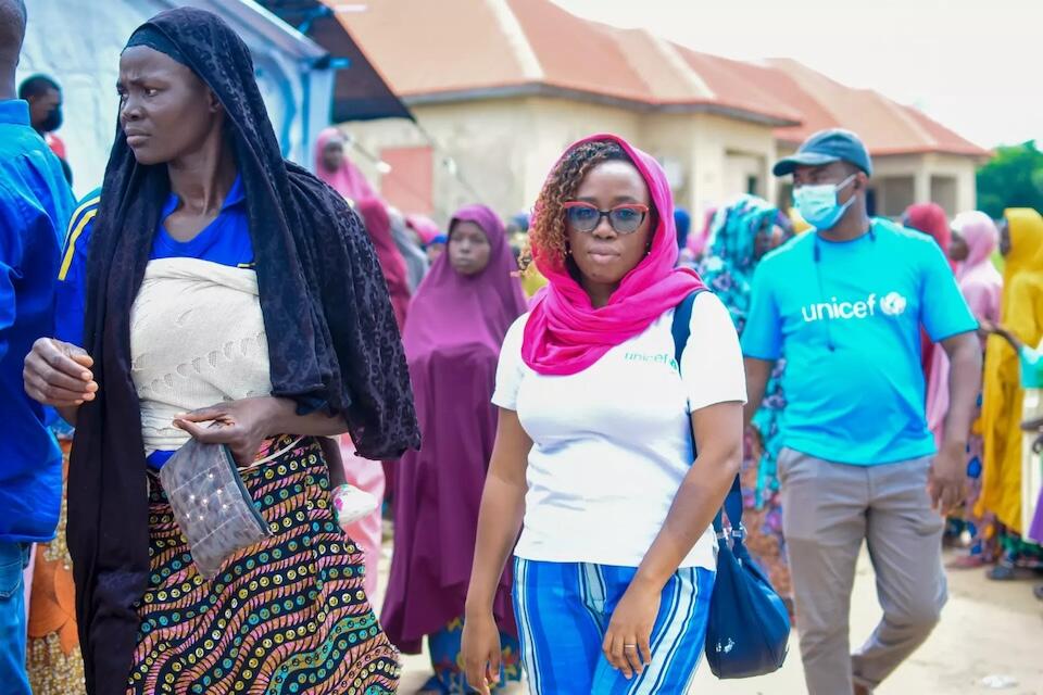 Anike Alli-Hakeem, Communication Officer, UNICEF Nigeria, on her way to cover the impact of flooding in Maiduguri.