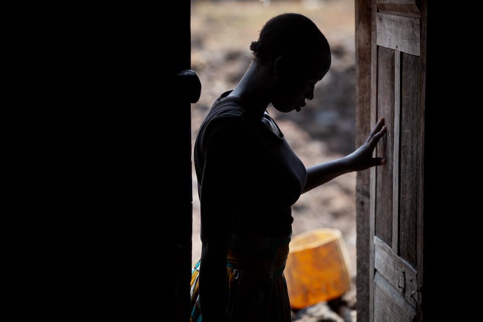 A 16-year-old girl inside her house in Goma, North Kivu province, Democratic Republic of the Congo, recalls how she was raped and became pregnant — a pregnancy that was not accepted by her family.