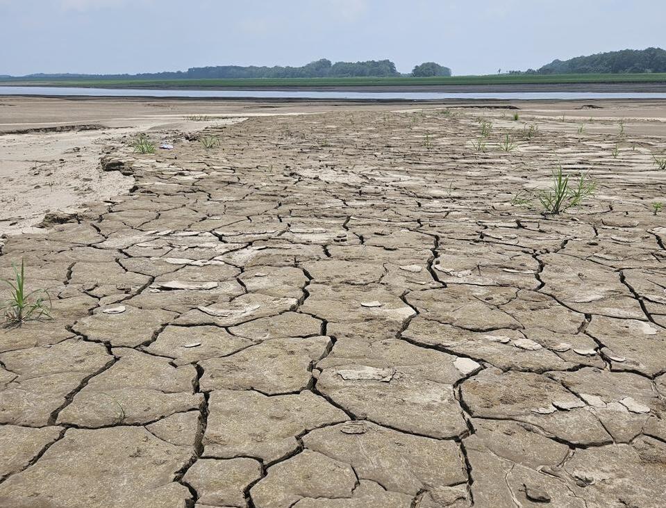 A dried up riverbed in Tabatinga, Amazonas State, Brazil.